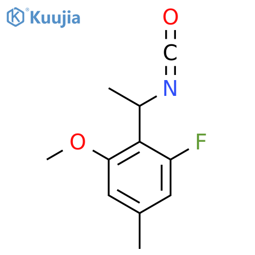 1-fluoro-2-(1-isocyanatoethyl)-3-methoxy-5-methylbenzene structure