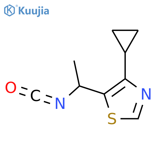 4-cyclopropyl-5-(1-isocyanatoethyl)-1,3-thiazole structure