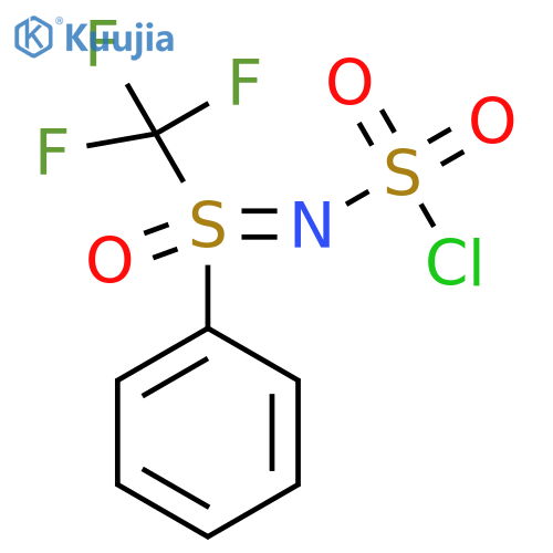 (chlorosulfonyl)imino(phenyl)(trifluoromethyl)-lambda6-sulfanone structure