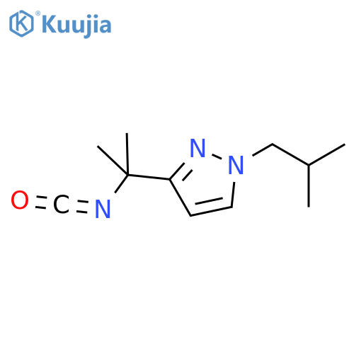 3-(2-isocyanatopropan-2-yl)-1-(2-methylpropyl)-1H-pyrazole structure