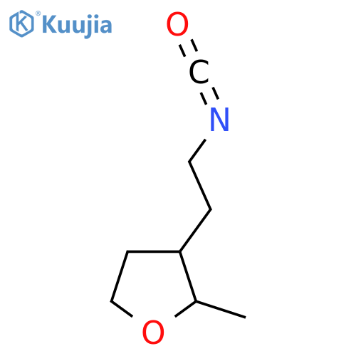 3-(2-isocyanatoethyl)-2-methyloxolane structure
