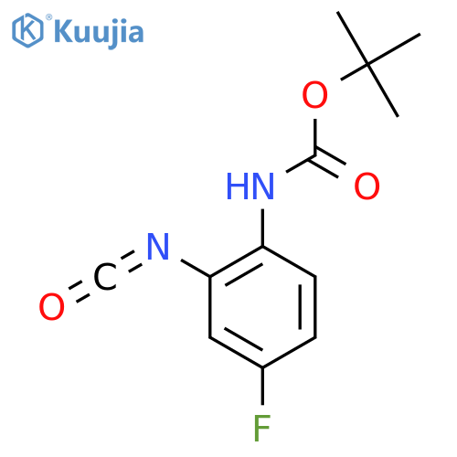 tert-butyl N-(4-fluoro-2-isocyanatophenyl)carbamate structure