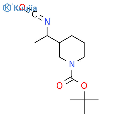 Tert-butyl 3-(1-isocyanatoethyl)piperidine-1-carboxylate structure