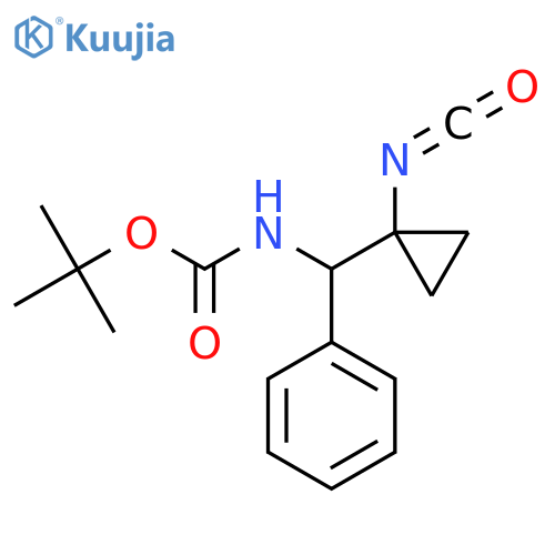 tert-butyl N-(1-isocyanatocyclopropyl)(phenyl)methylcarbamate structure
