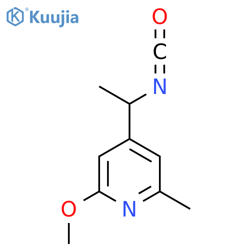 4-(1-isocyanatoethyl)-2-methoxy-6-methylpyridine structure