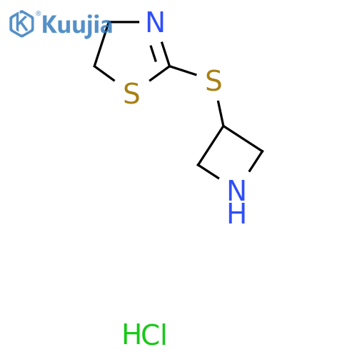 2-(azetidin-3-ylsulfanyl)-4,5-dihydro-1,3-thiazole hydrochloride structure