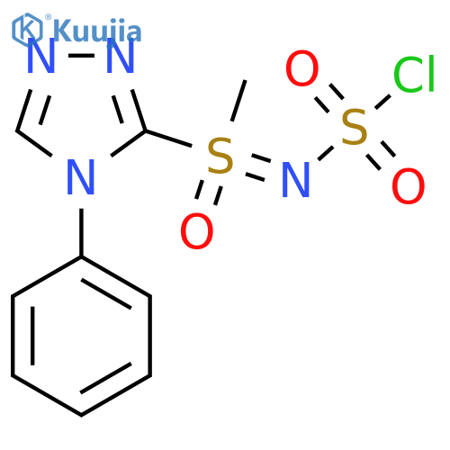 (chlorosulfonyl)imino(methyl)(4-phenyl-4H-1,2,4-triazol-3-yl)-lambda6-sulfanone structure
