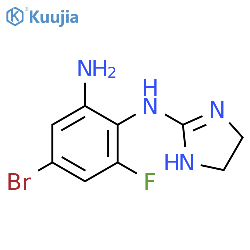 1,2-Benzenediamine, 5-bromo-N2-(4,5-dihydro-1H-imidazol-2-yl)-3-fluoro- structure