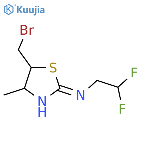5-(bromomethyl)-N-(2,2-difluoroethyl)-4-methyl-4,5-dihydro-1,3-thiazol-2-amine structure