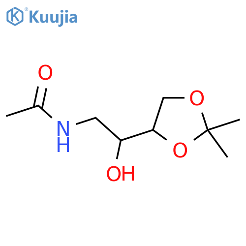 N-[2-(2,2-dimethyl-1,3-dioxolan-4-yl)-2-hydroxyethyl]acetamide structure