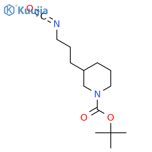 Tert-butyl 3-(3-isocyanatopropyl)piperidine-1-carboxylate structure