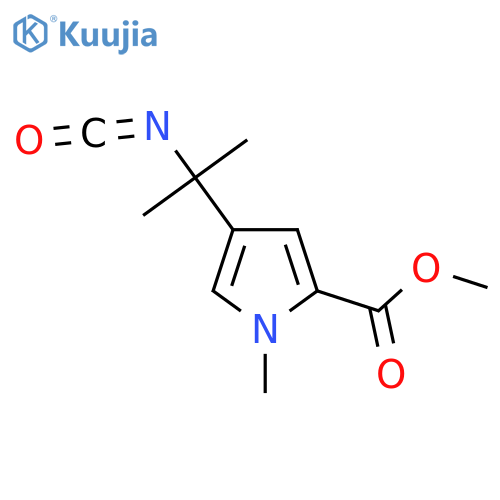 methyl 4-(2-isocyanatopropan-2-yl)-1-methyl-1H-pyrrole-2-carboxylate structure