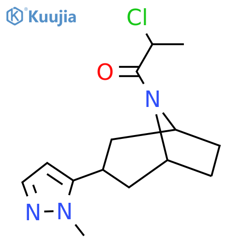 2-chloro-1-[3-(1-methyl-1H-pyrazol-5-yl)-8-azabicyclo[3.2.1]octan-8-yl]propan-1-one structure