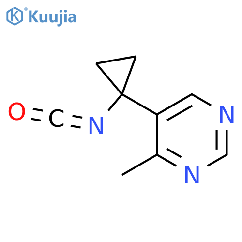 5-(1-isocyanatocyclopropyl)-4-methylpyrimidine structure