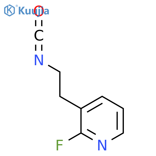 2-fluoro-3-(2-isocyanatoethyl)pyridine structure