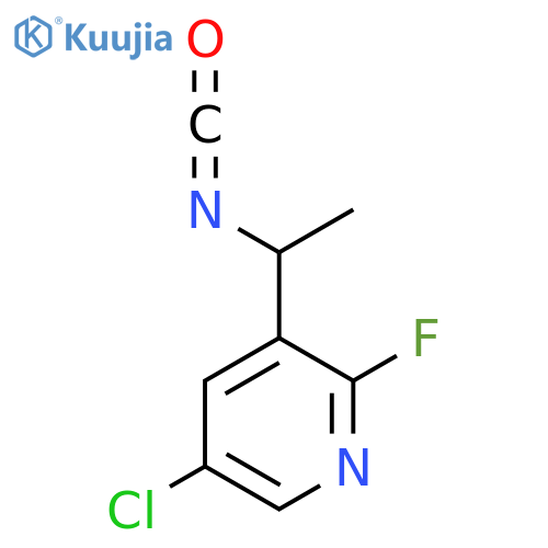 5-chloro-2-fluoro-3-(1-isocyanatoethyl)pyridine structure