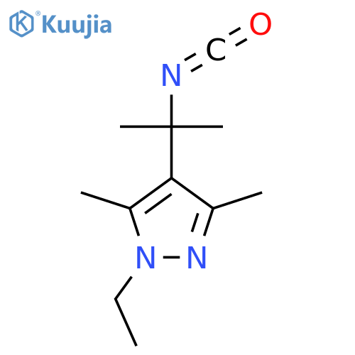 1-ethyl-4-(2-isocyanatopropan-2-yl)-3,5-dimethyl-1H-pyrazole structure