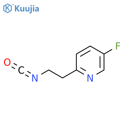 5-fluoro-2-(2-isocyanatoethyl)pyridine structure