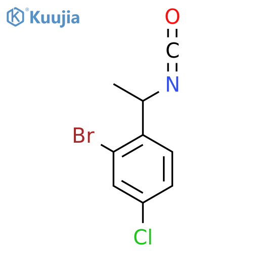 2-bromo-4-chloro-1-(1-isocyanatoethyl)benzene structure
