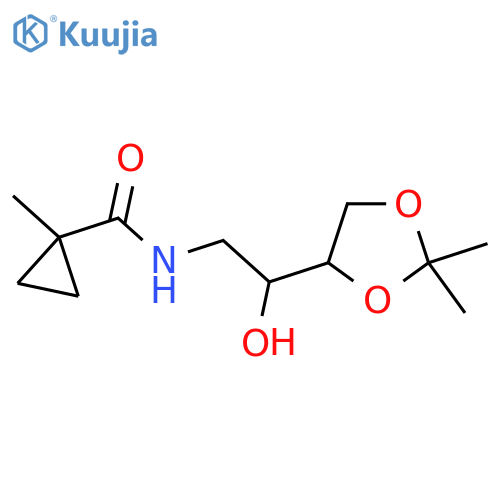 N-[2-(2,2-dimethyl-1,3-dioxolan-4-yl)-2-hydroxyethyl]-1-methylcyclopropane-1-carboxamide structure