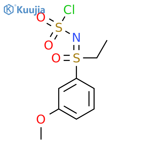 (chlorosulfonyl)imino(ethyl)(3-methoxyphenyl)-lambda6-sulfanone structure