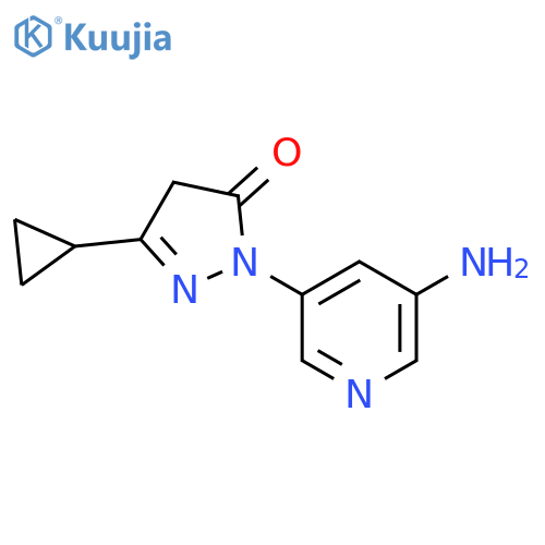 3H-Pyrazol-3-one, 2-(5-amino-3-pyridinyl)-5-cyclopropyl-2,4-dihydro- structure