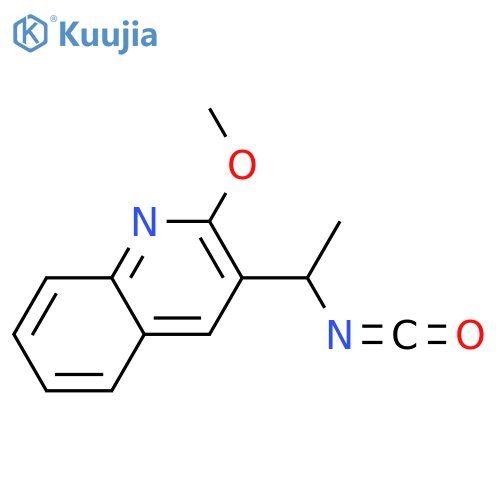 3-(1-isocyanatoethyl)-2-methoxyquinoline structure