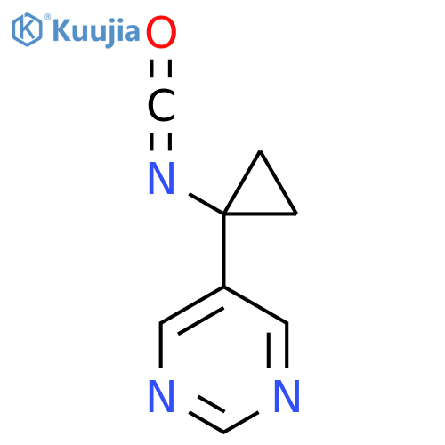 5-(1-isocyanatocyclopropyl)pyrimidine structure