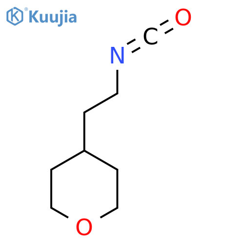 4-(2-isocyanatoethyl)oxane structure
