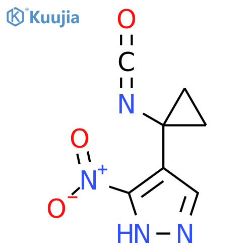 4-(1-isocyanatocyclopropyl)-3-nitro-1H-pyrazole structure