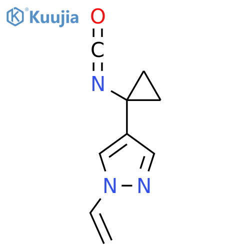 1-ethenyl-4-(1-isocyanatocyclopropyl)-1H-pyrazole structure