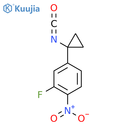 2-fluoro-4-(1-isocyanatocyclopropyl)-1-nitrobenzene structure