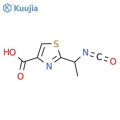 2-(1-isocyanatoethyl)-1,3-thiazole-4-carboxylic acid structure