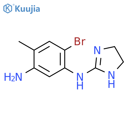 1,3-Benzenediamine, 6-bromo-N1-(4,5-dihydro-1H-imidazol-2-yl)-4-methyl- structure