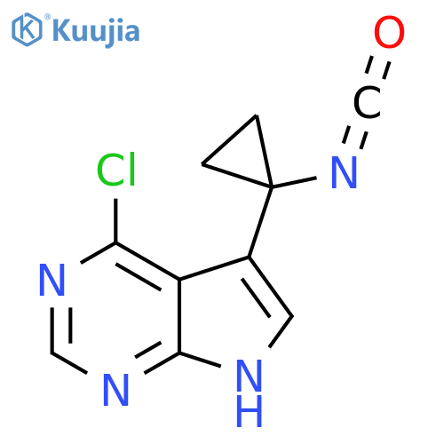 4-chloro-5-(1-isocyanatocyclopropyl)-7H-pyrrolo2,3-dpyrimidine structure