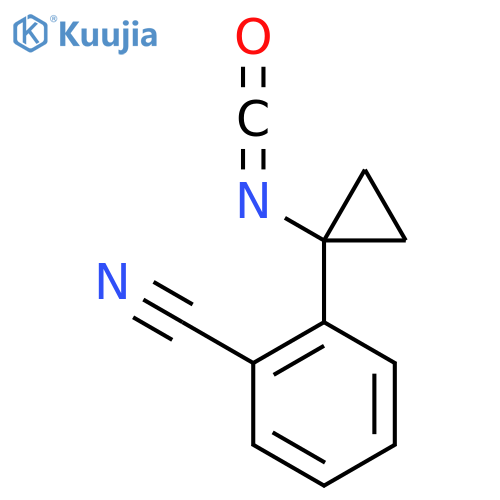 2-(1-isocyanatocyclopropyl)benzonitrile structure
