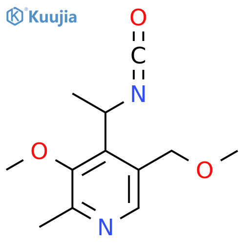 4-(1-isocyanatoethyl)-3-methoxy-5-(methoxymethyl)-2-methylpyridine structure