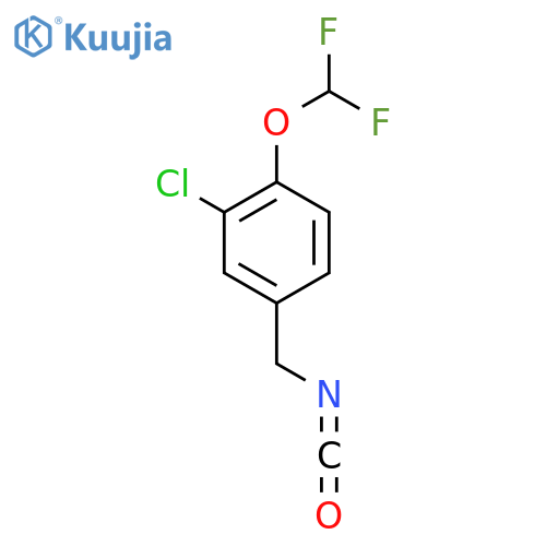 2-chloro-1-(difluoromethoxy)-4-(isocyanatomethyl)benzene structure