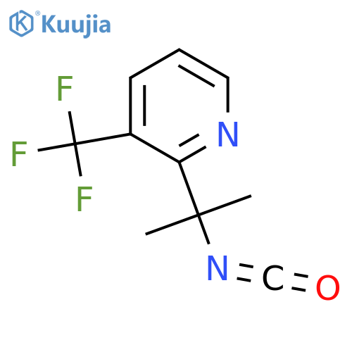 2-(2-isocyanatopropan-2-yl)-3-(trifluoromethyl)pyridine structure