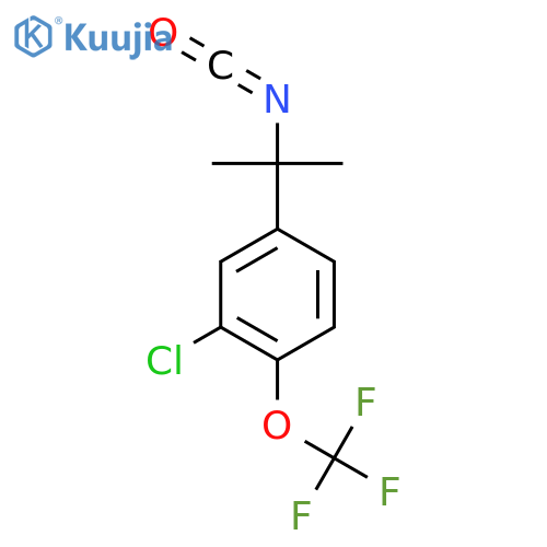 2-chloro-4-(2-isocyanatopropan-2-yl)-1-(trifluoromethoxy)benzene structure