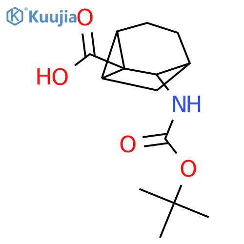 8-{(tert-butoxy)carbonylamino}tricyclo3.2.1.0,2,7octane-1-carboxylic acid structure
