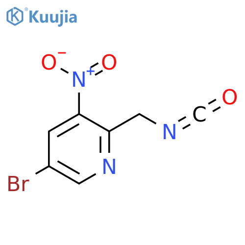 5-bromo-2-(isocyanatomethyl)-3-nitropyridine structure