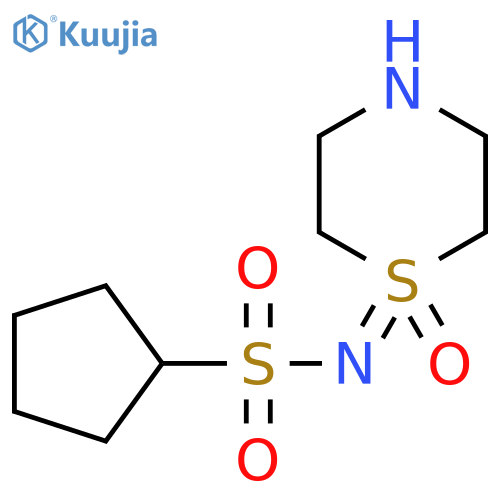 N-(1-oxo-1lambda6-thiomorpholin-1-ylidene)cyclopentanesulfonamide structure