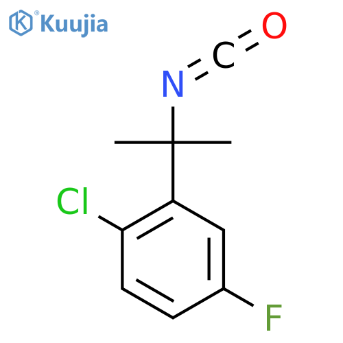1-chloro-4-fluoro-2-(2-isocyanatopropan-2-yl)benzene structure