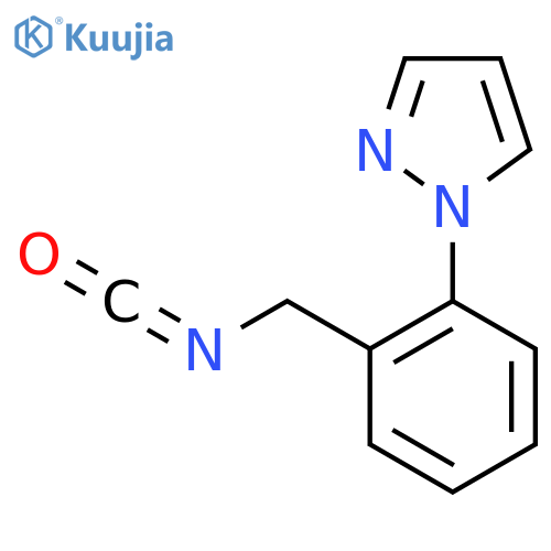 1-2-(isocyanatomethyl)phenyl-1H-pyrazole structure