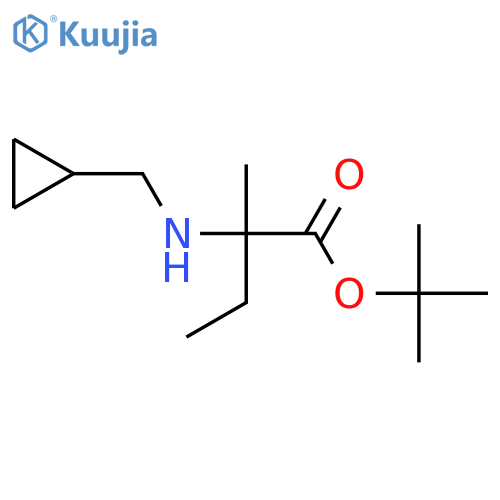 tert-butyl 2-(cyclopropylmethyl)amino-2-methylbutanoate structure