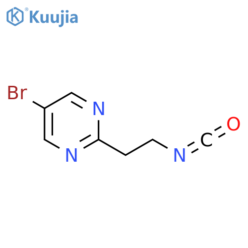 5-bromo-2-(2-isocyanatoethyl)pyrimidine structure