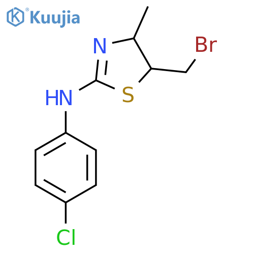 5-(bromomethyl)-N-(4-chlorophenyl)-4-methyl-4,5-dihydro-1,3-thiazol-2-amine structure