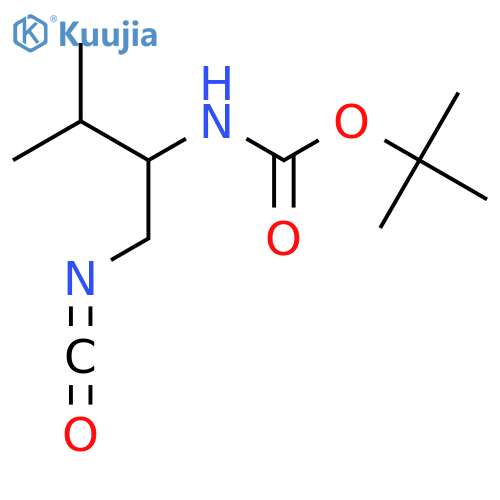 tert-butyl N-(1-isocyanato-3-methylbutan-2-yl)carbamate structure
