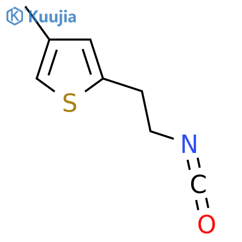 2-(2-isocyanatoethyl)-4-methylthiophene structure